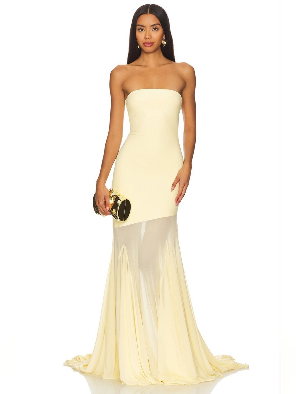 DEME Dahlia Gown In Butter Yellow Size Small